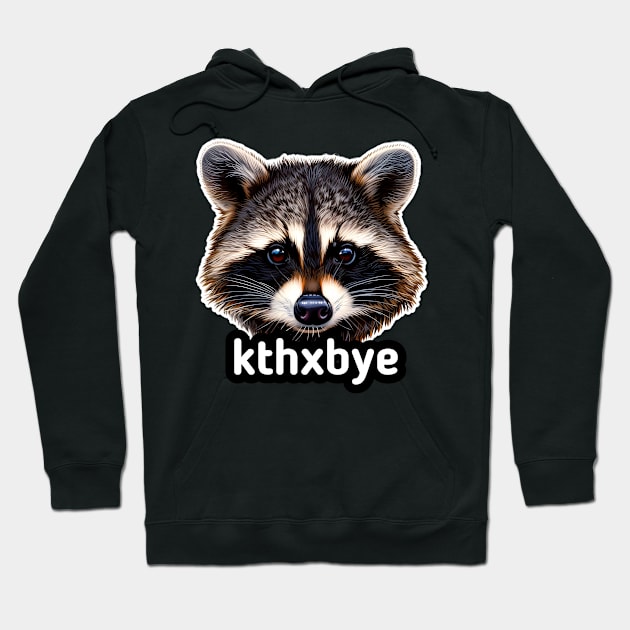 Kthxbye Trash Panda Raccoon Hoodie by MaystarUniverse